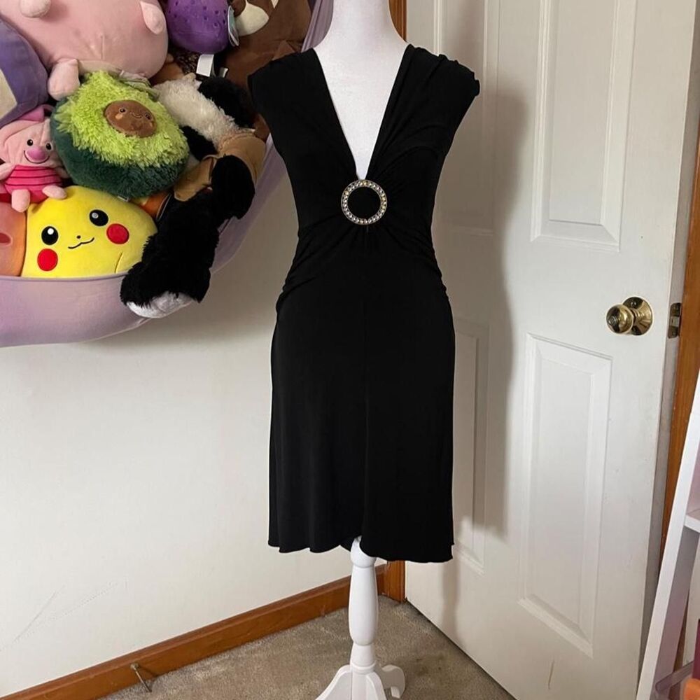 XOXO COLLECTION RHINESTONE RING LITTLE BLACK DRESS